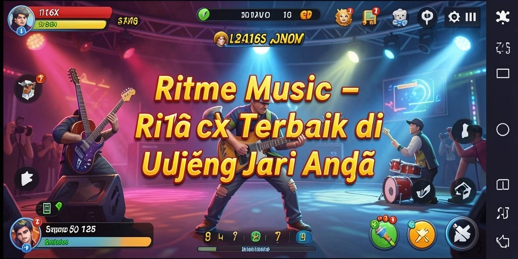 Tangkapan layar game 116X dengan pemilihan lagu yang interaktif.