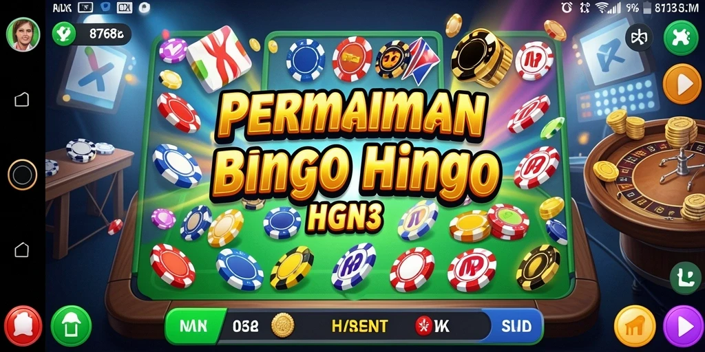 Tangkapan layar menampilkan gameplay seru Bingo di aplikasi 8768.