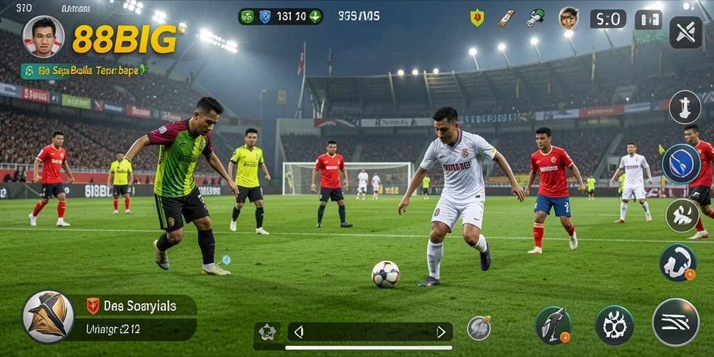 Tampilan gameplay Sepak Bola yang Menarik dan Seru di 88BIG.