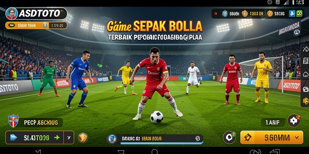 Tampilan gameplay ASDTOTO dengan aksi sepak bola yang mendebarkan.