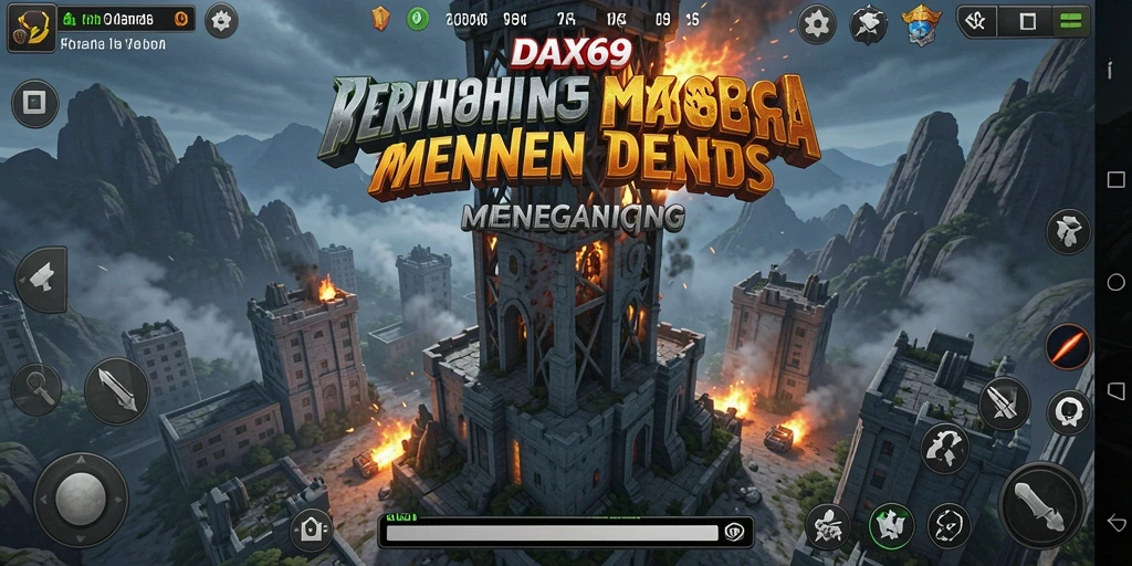 Screenshot menampilkan aksi seru dalam permainan Tower Defense DAX69.
