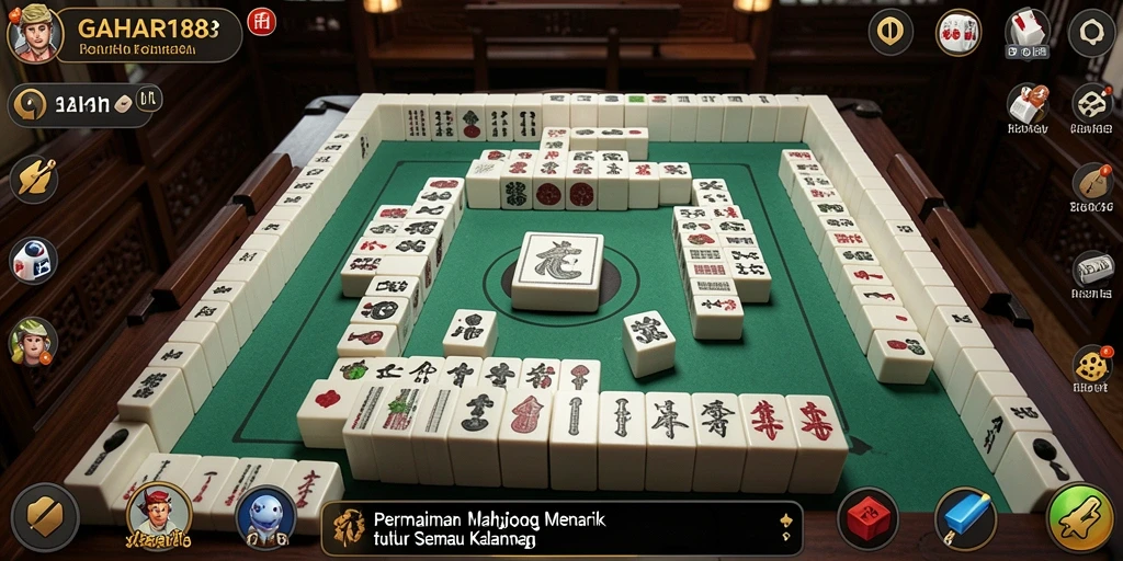 Tampilan gameplay seru dalam permainan Mahjong GAHAR188.