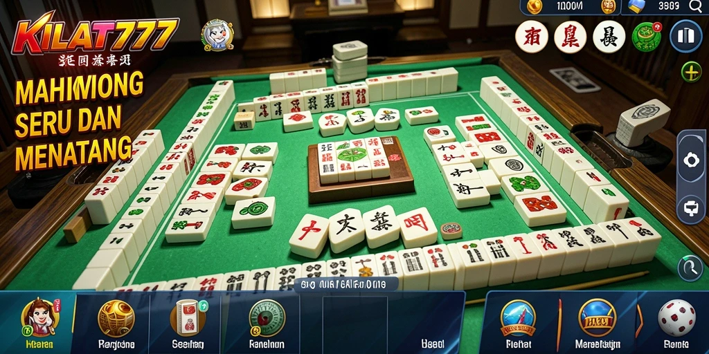 Tampilan menarik dari gameplay Mahjong yang menantang.