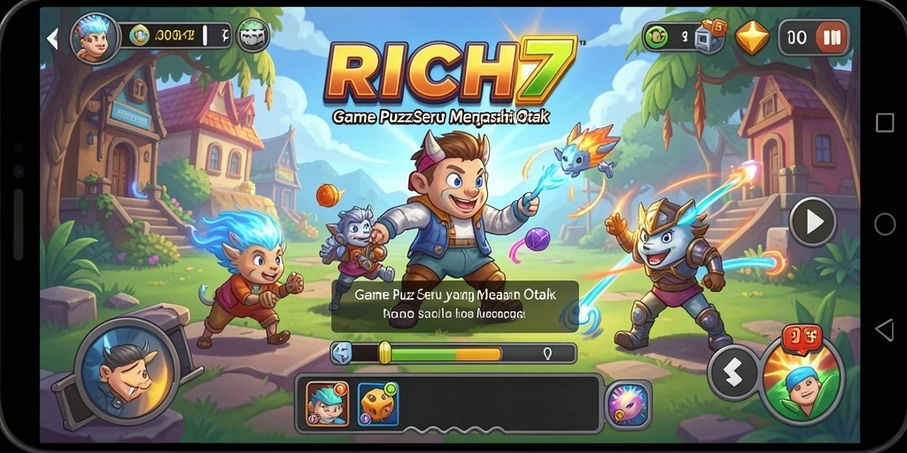 Gameplay menarik dari RICH7 yang menantang pemain berpikir.