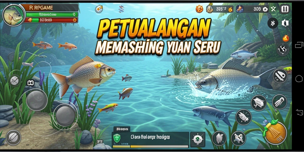 Tangkapan ikan besar dalam RPGAME terlihat memukau.