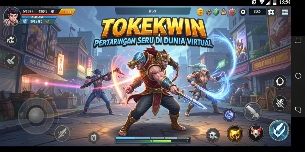 Gameplay TOKEKWIN menampilkan aksi pertarungan yang seru dan mendebarkan.