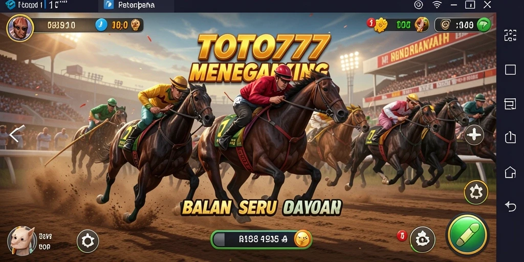 Screenshot TOTO777 menampilkan balapan mendebarkan di lintasan yang indah.